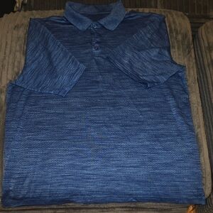 Haggar Textured Navy Polo Shirt